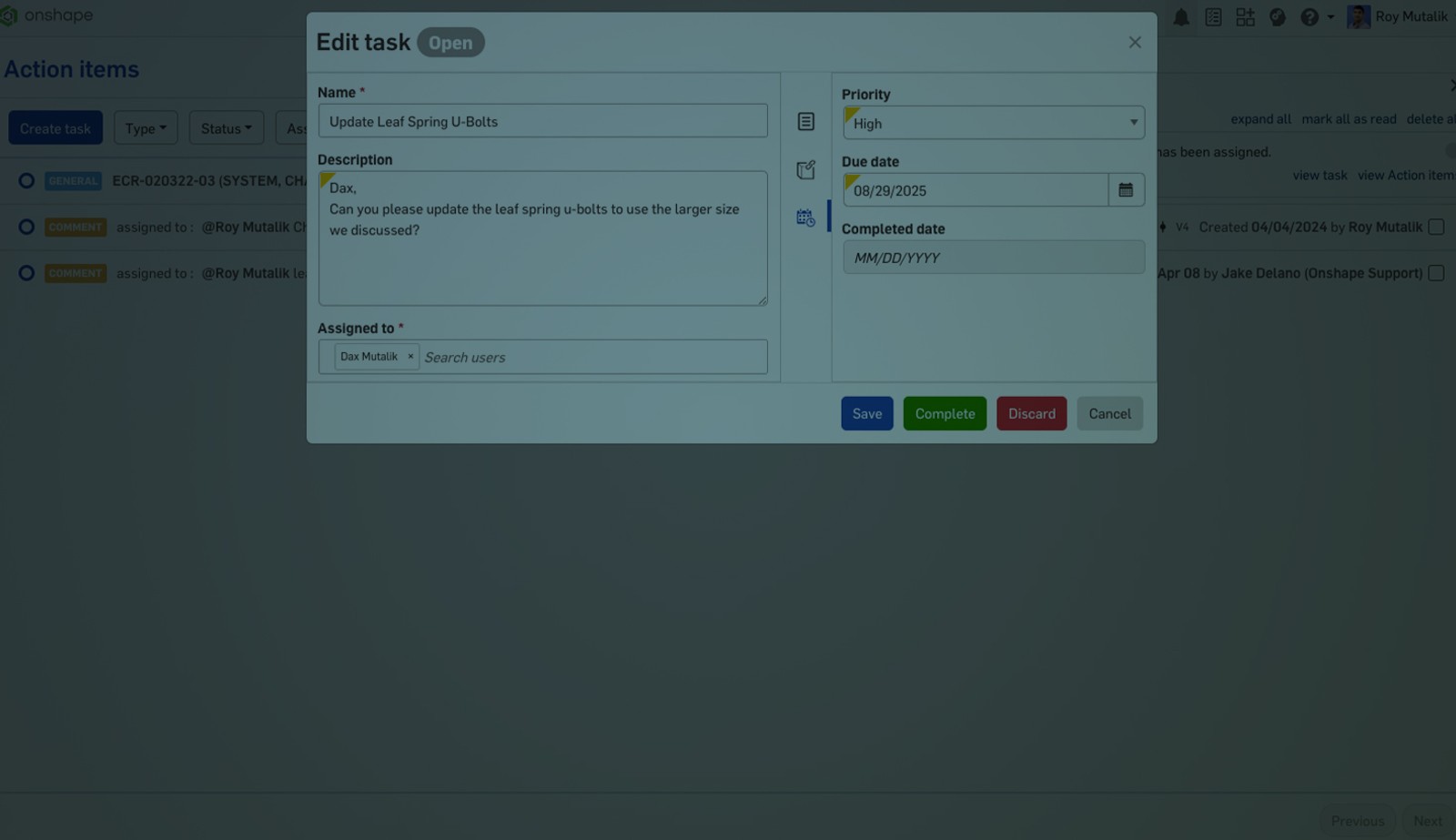Header image with an overlay showing Onshape Tasks GUI.