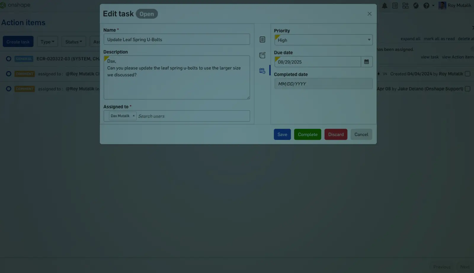 Header image with an overlay showing Onshape Tasks GUI.