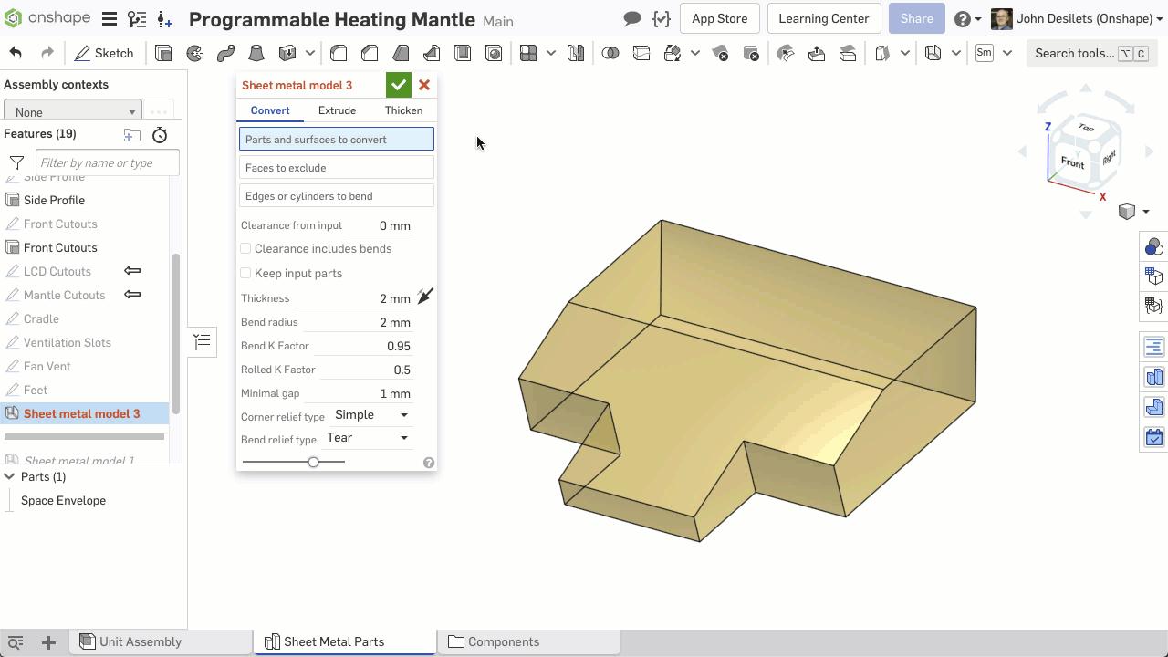 Tech Tip: How to Use Onshape’s Split Face Feature For Sheet Metal