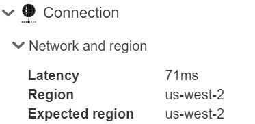 Performance Panel Connection section.