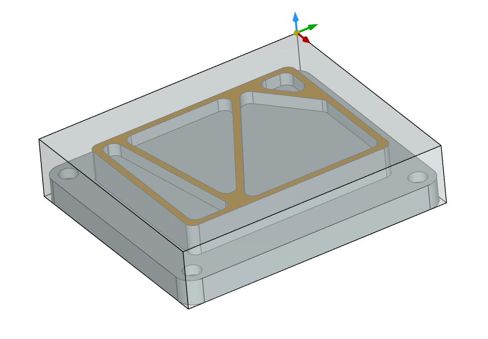 A 3D-modeled part in Onshape.