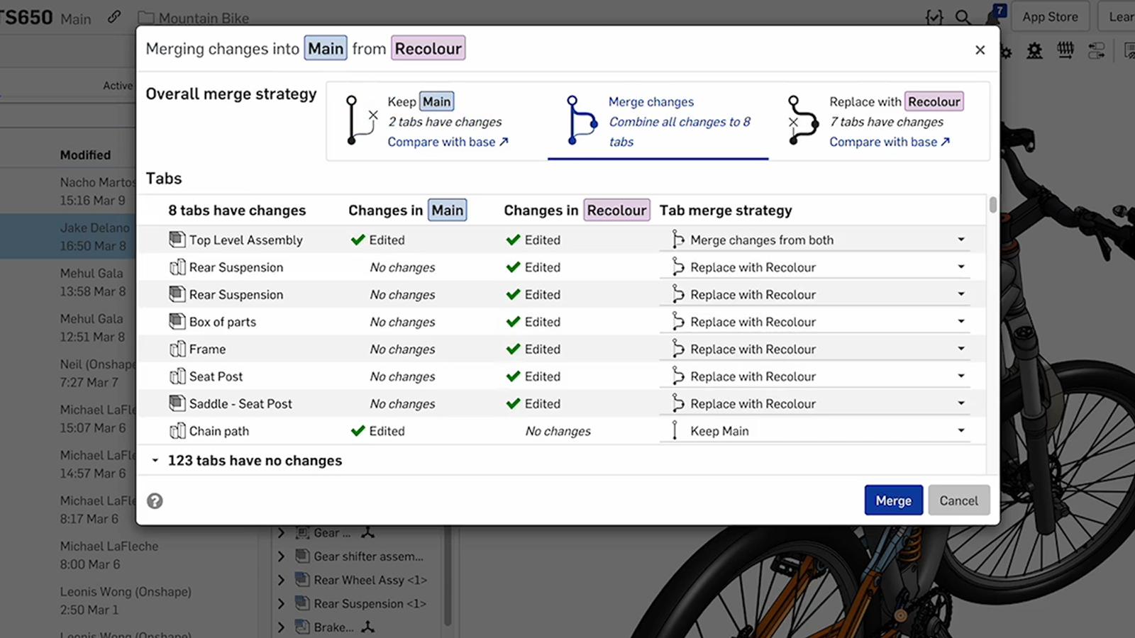 branching and merging in Onshape