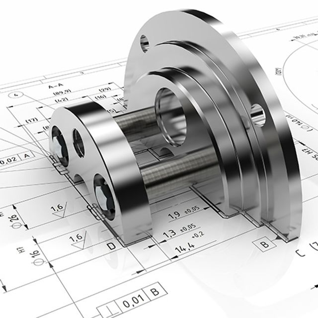 2D 図面から立ち上がる円柱の 3D モデル