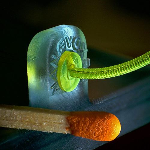 NanoVoxel product next to matchstick