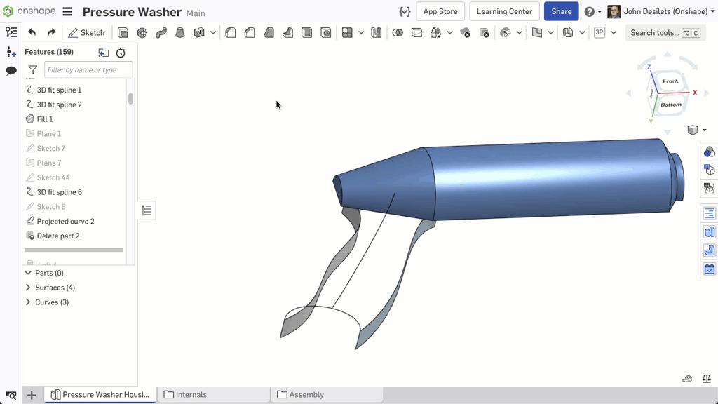 Using the Sweep Feature to Blend Surfaces
