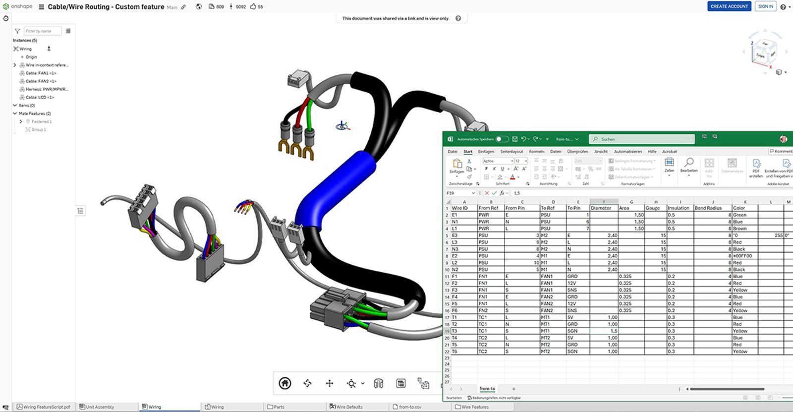 An Onshape custom feature in Onshape