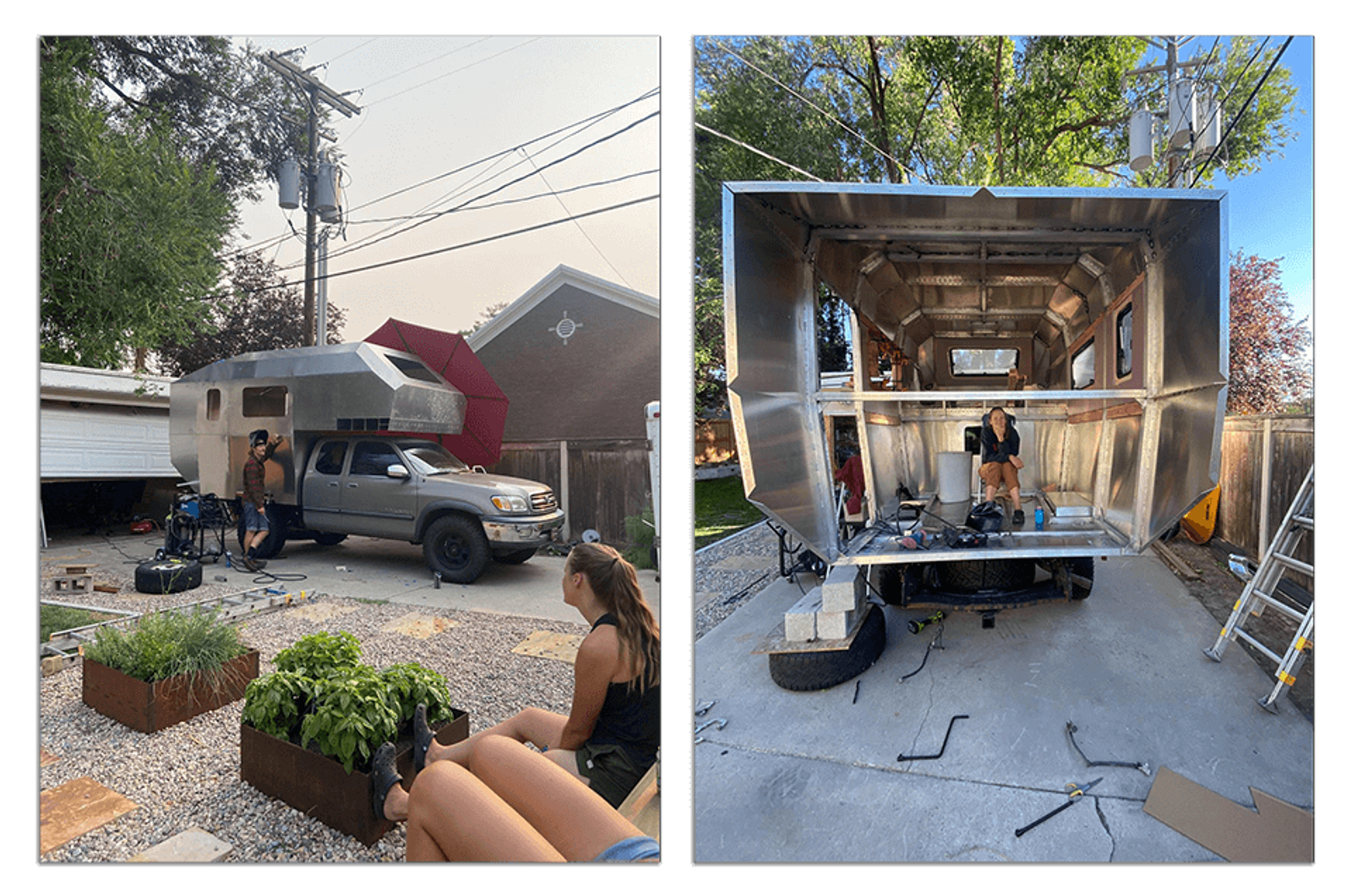 constructing the camper