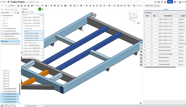 Adding Non-Frame Members to Weldments