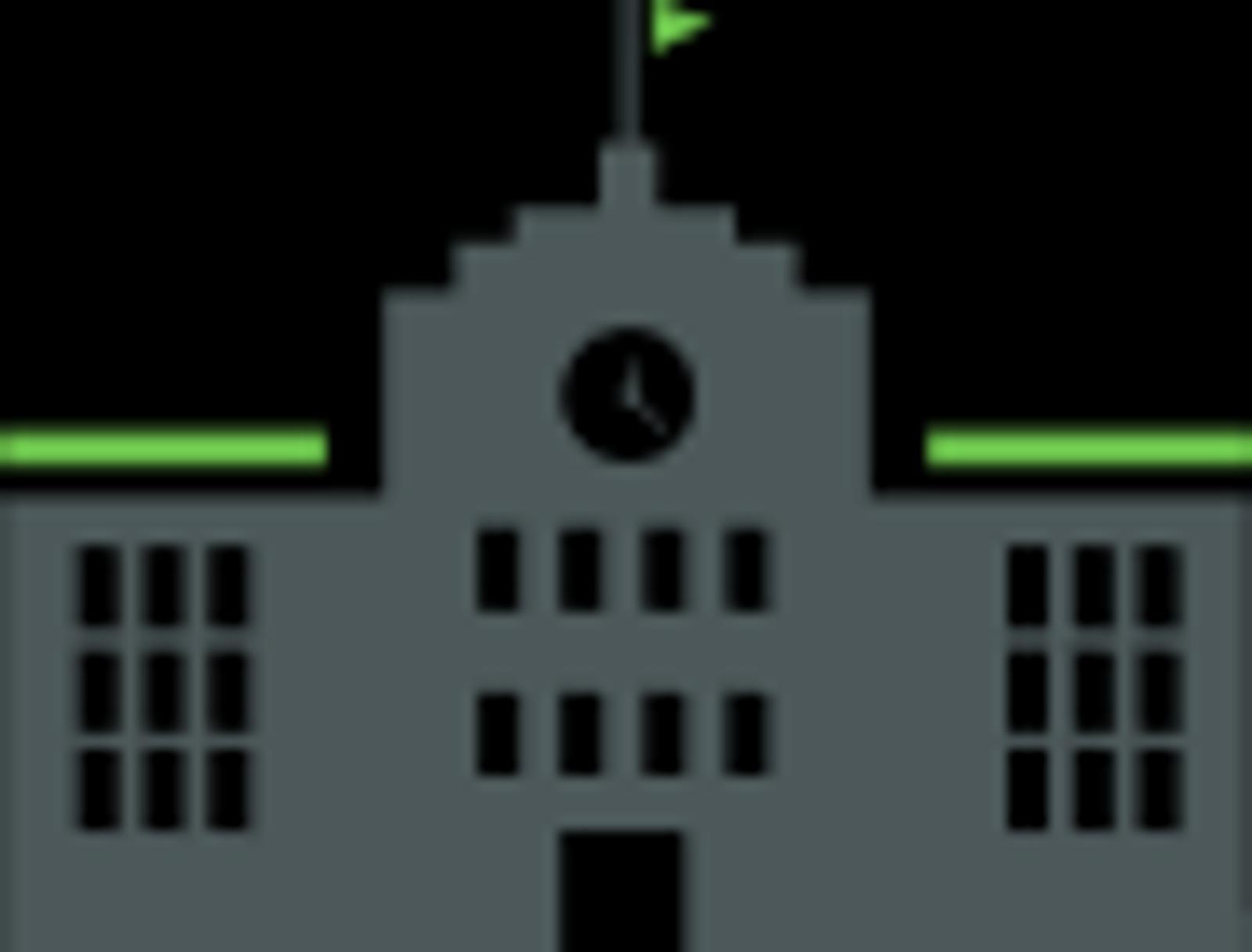 Icon of a facade of a school building.