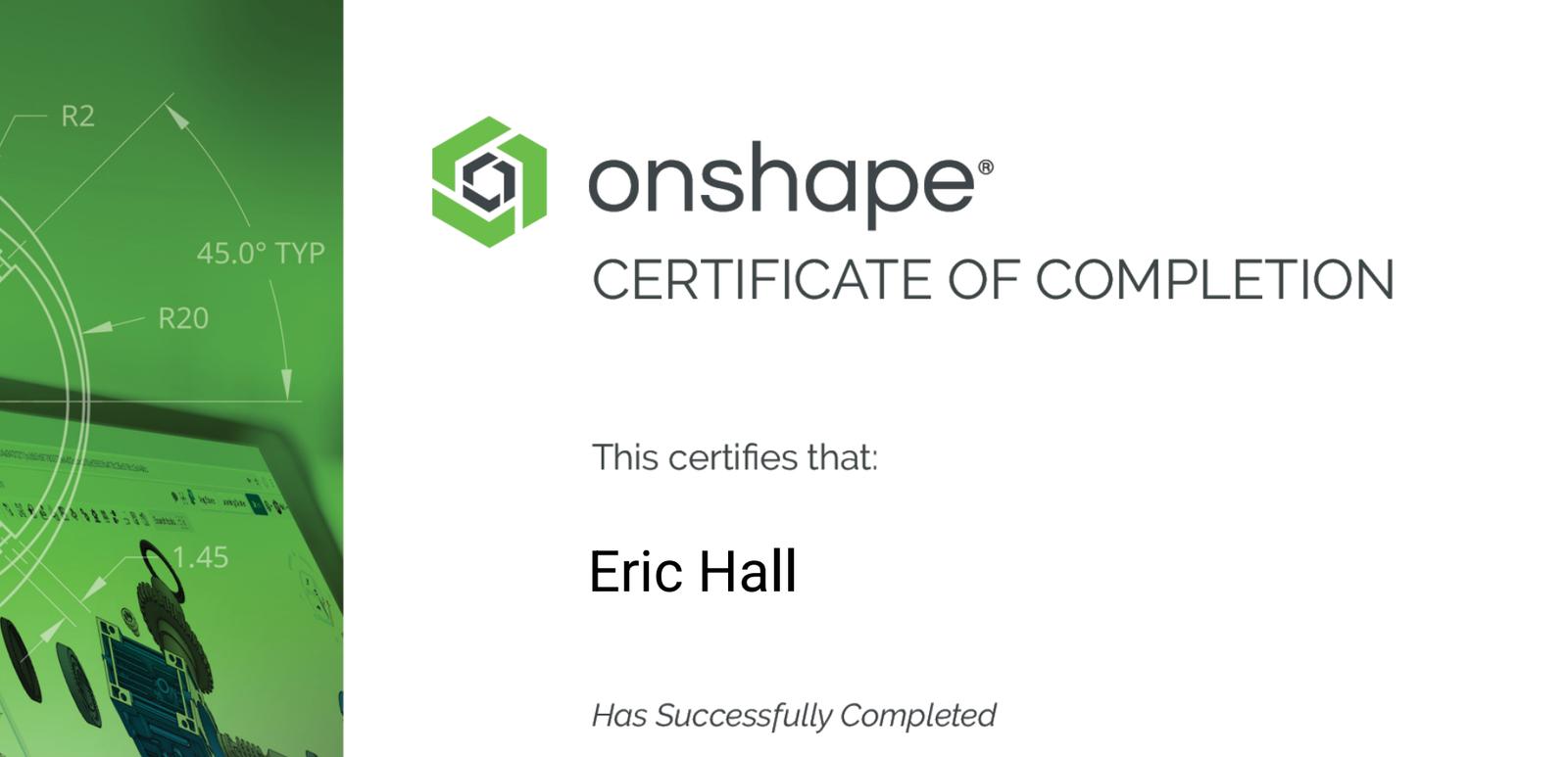 Image showing the Certificate of Completion of a Learning Center course.