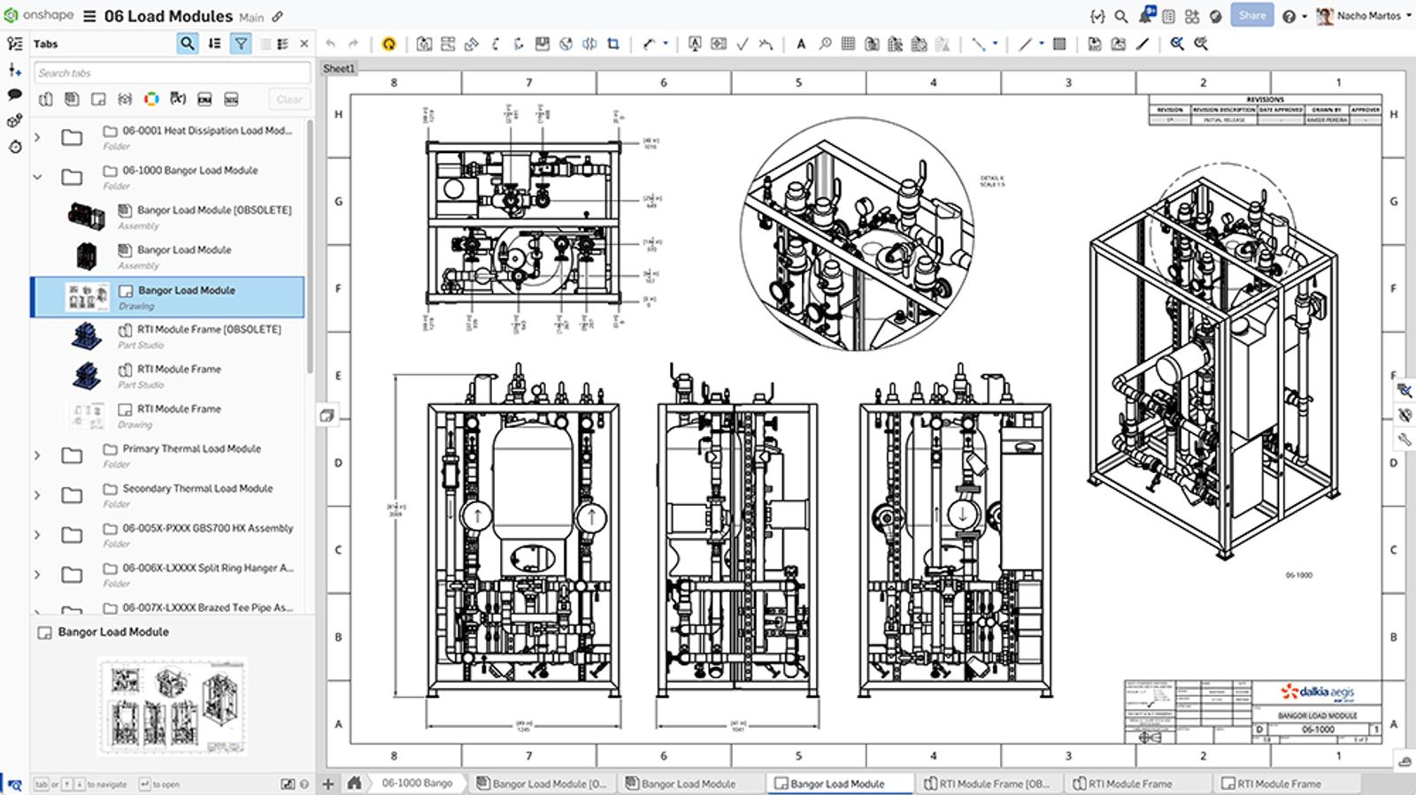 Dalkia drawings in Onshape
