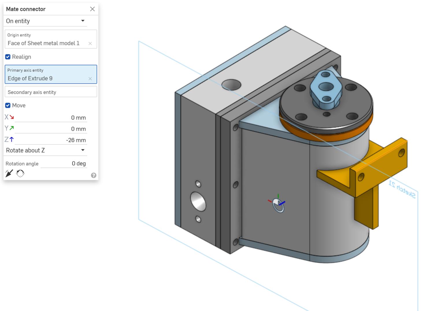 Mates In Onshape Mate Connectors for Sketch Planes - Onshape