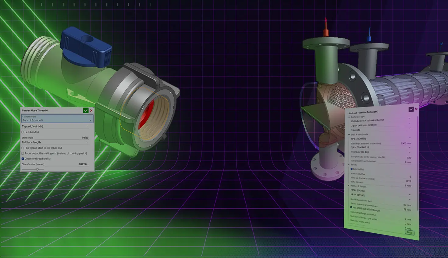 Illustration of FeatureScript MCP-built models
