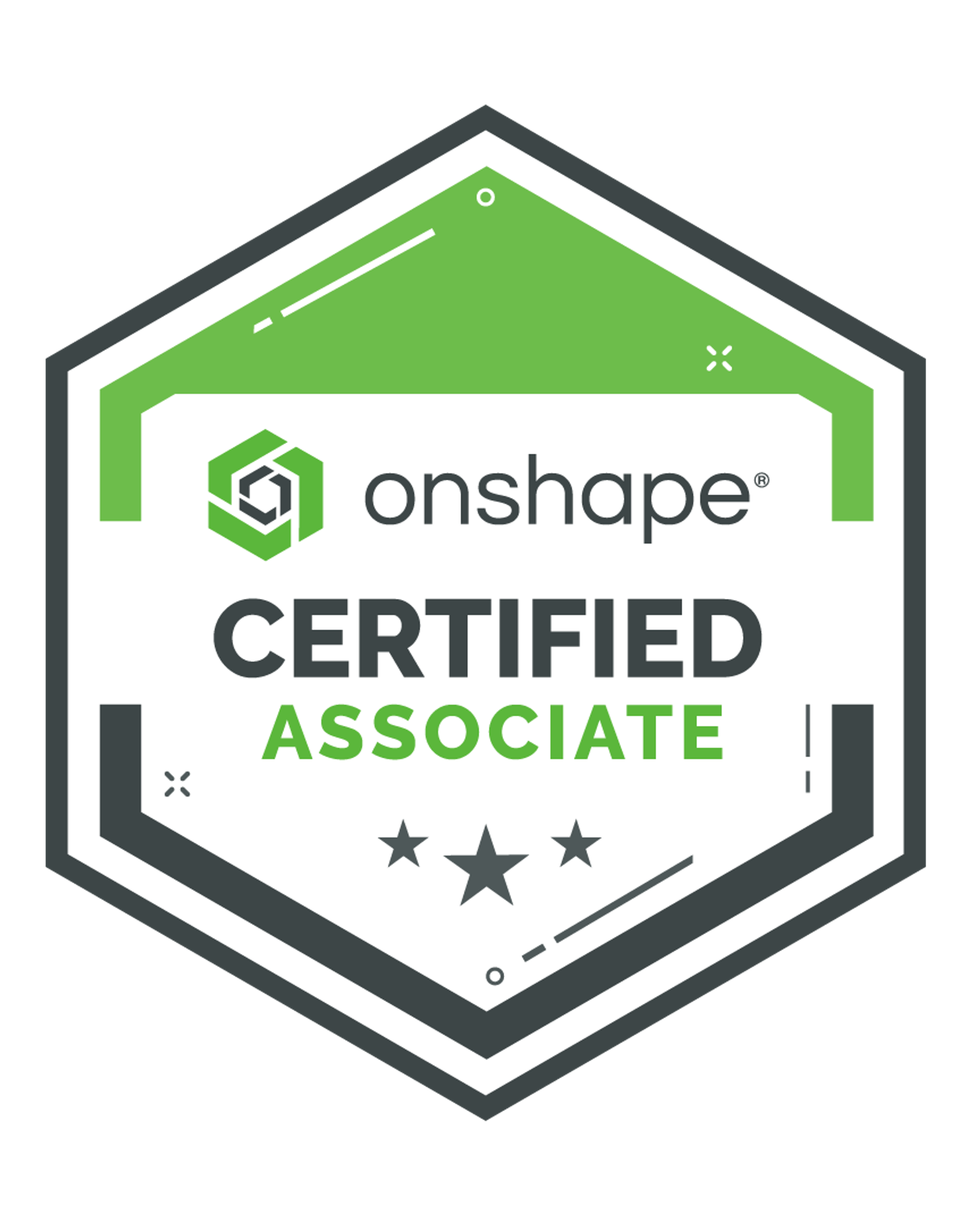 Onshape Certified Associate logo
