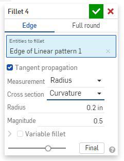curvature cross section
