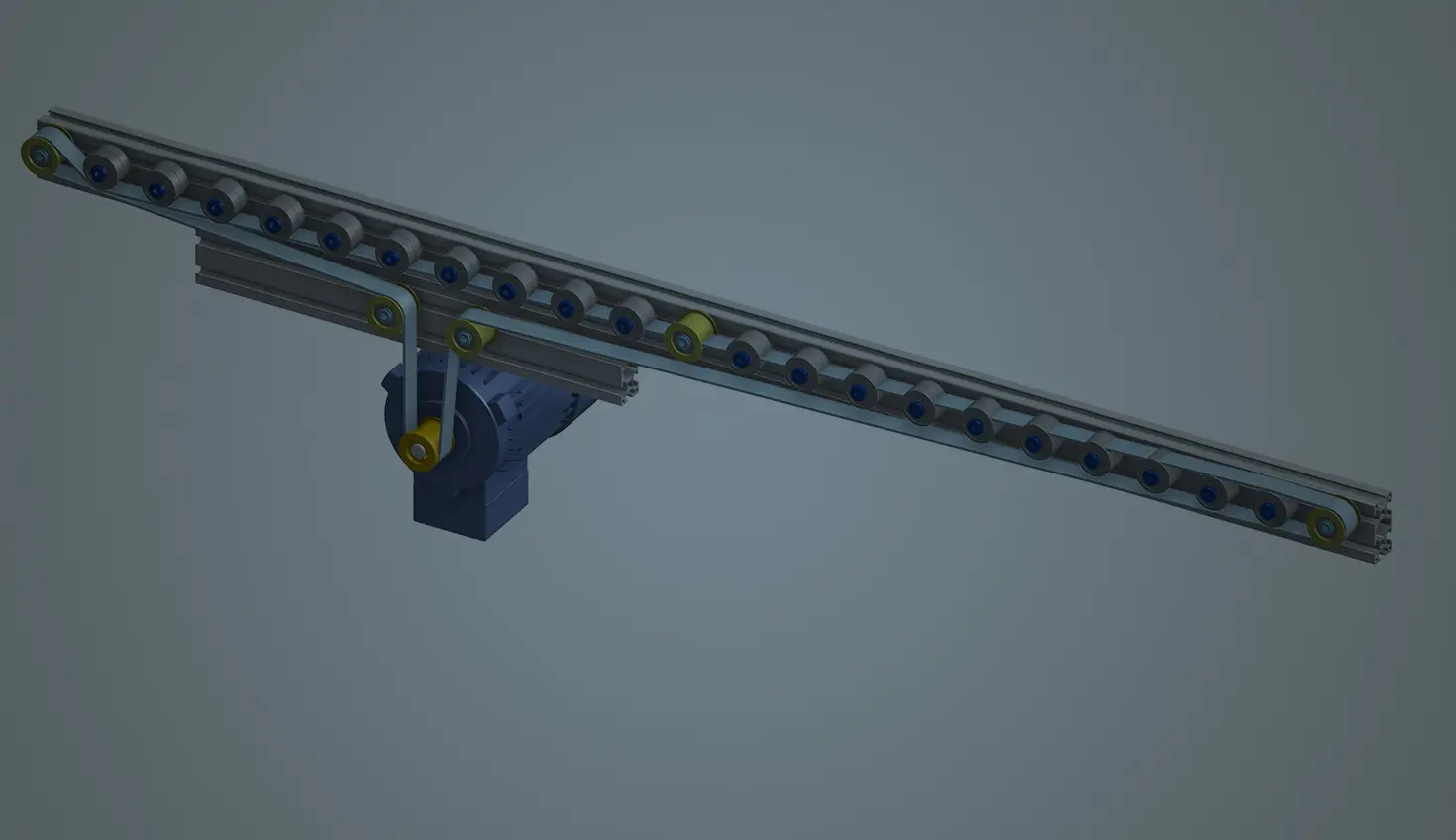 Onshape GUI with an overlay showing a CAD model of an aluminum frame with T-slots.