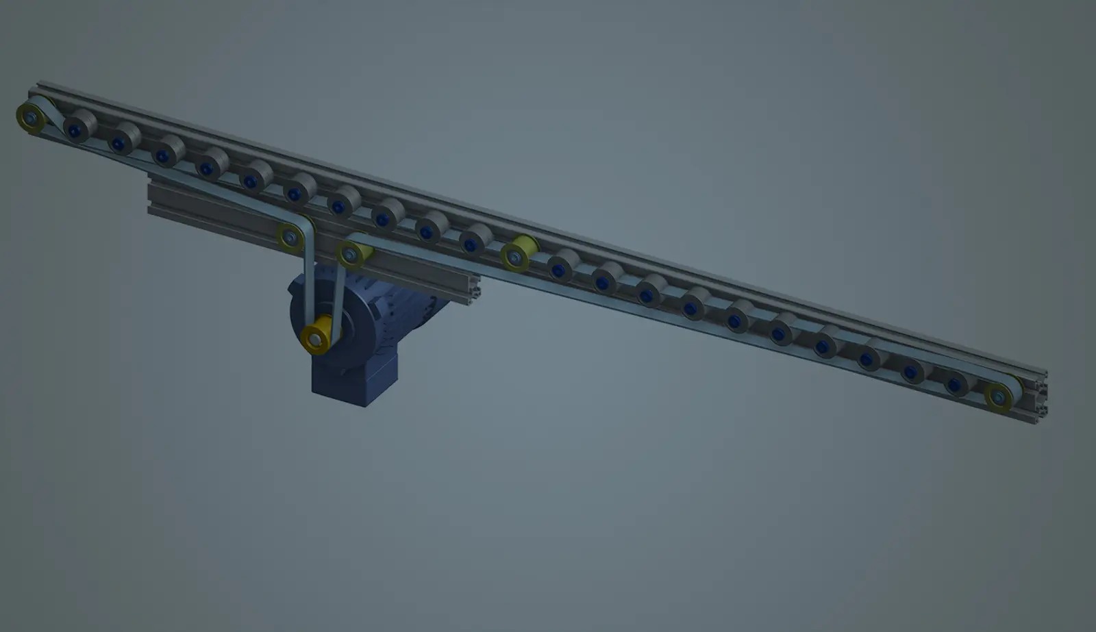 Onshape GUI with an overlay showing a CAD model of an aluminum frame with T-slots.