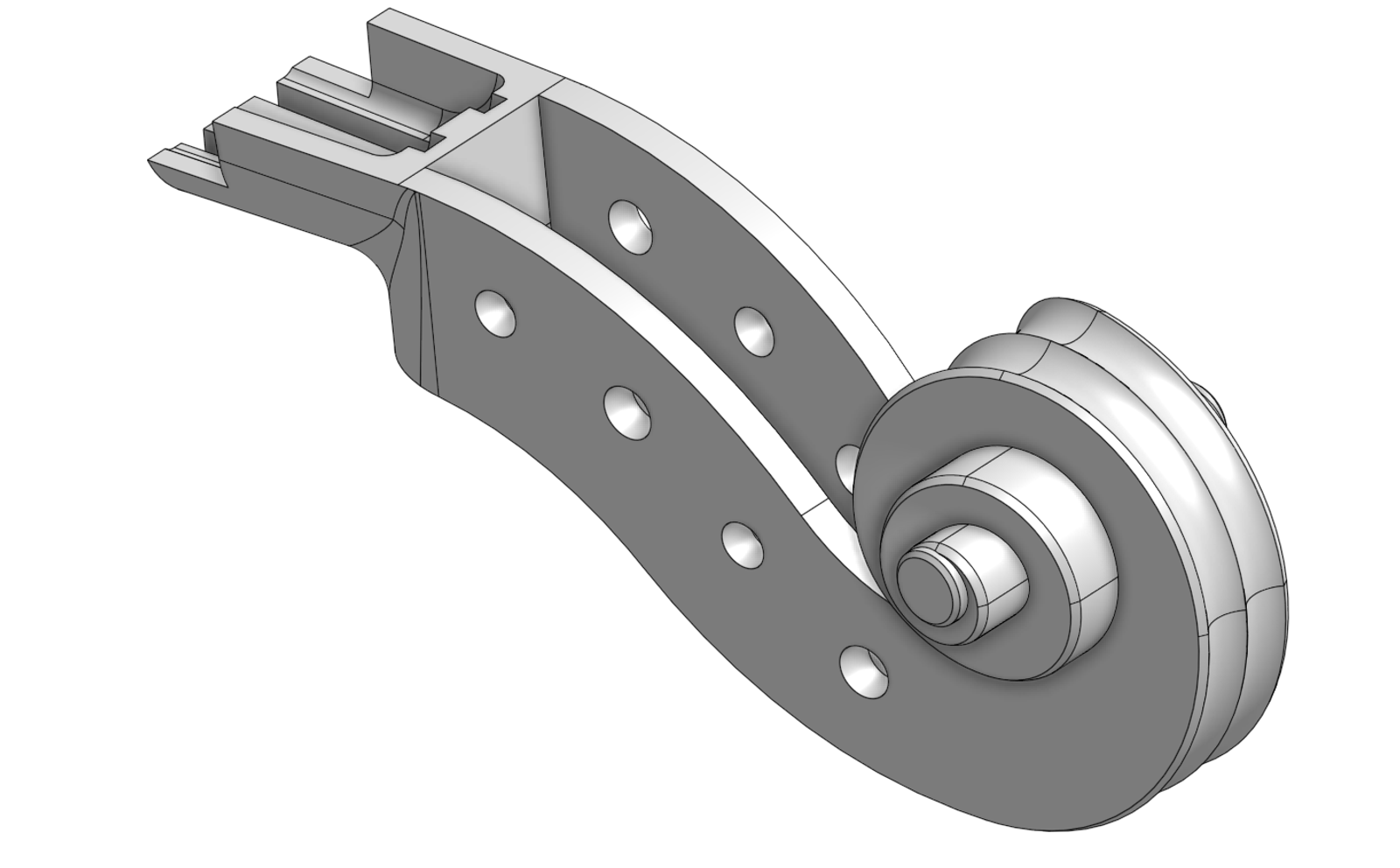 finished design of the violin scroll