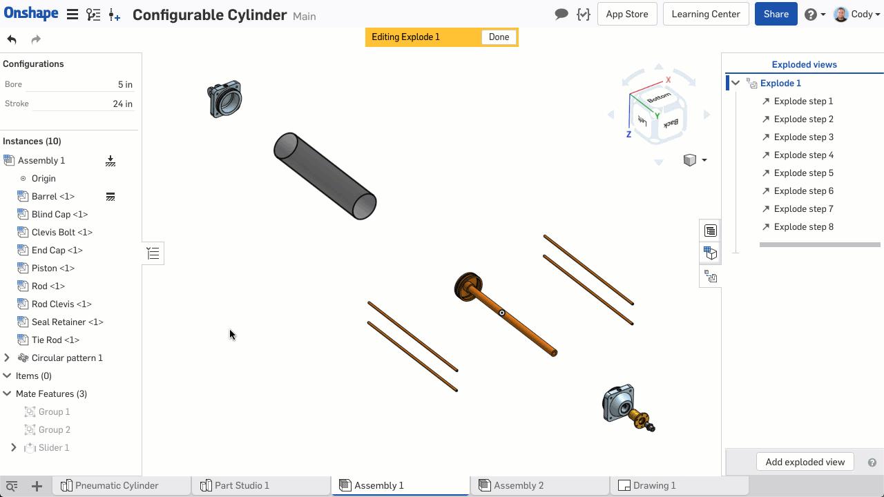 Configurable Explode