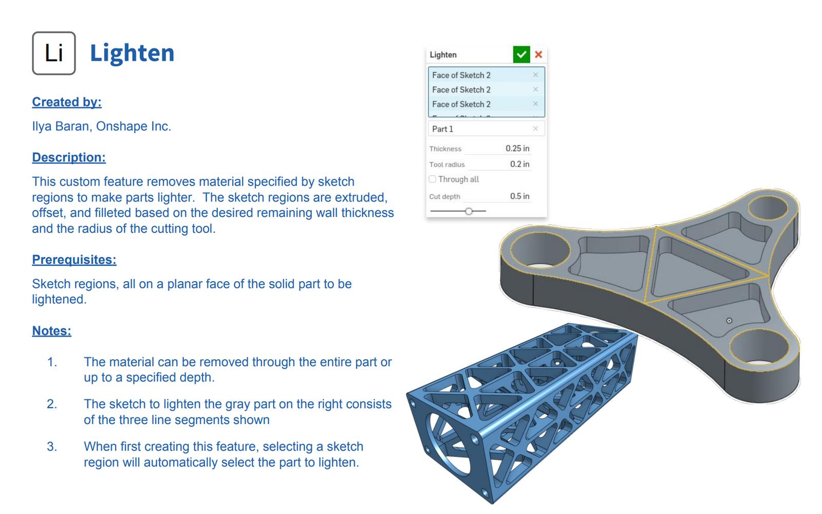 How to use the lighten Custom Feature