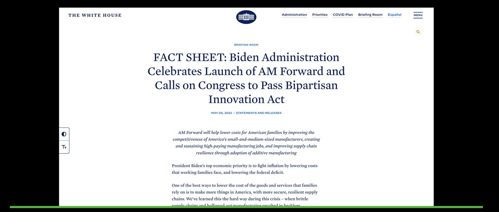 The AM Forward briefing from the White House