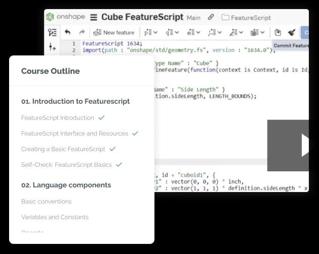 maquette des fenêtres FeatureScript du Centre d'apprentissage