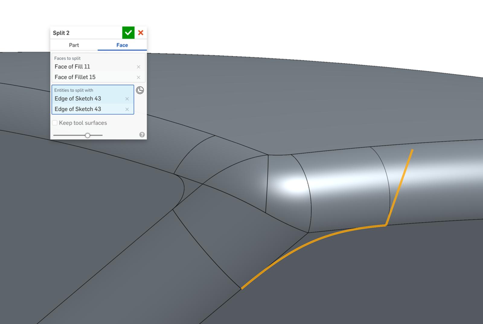 Entities to split with