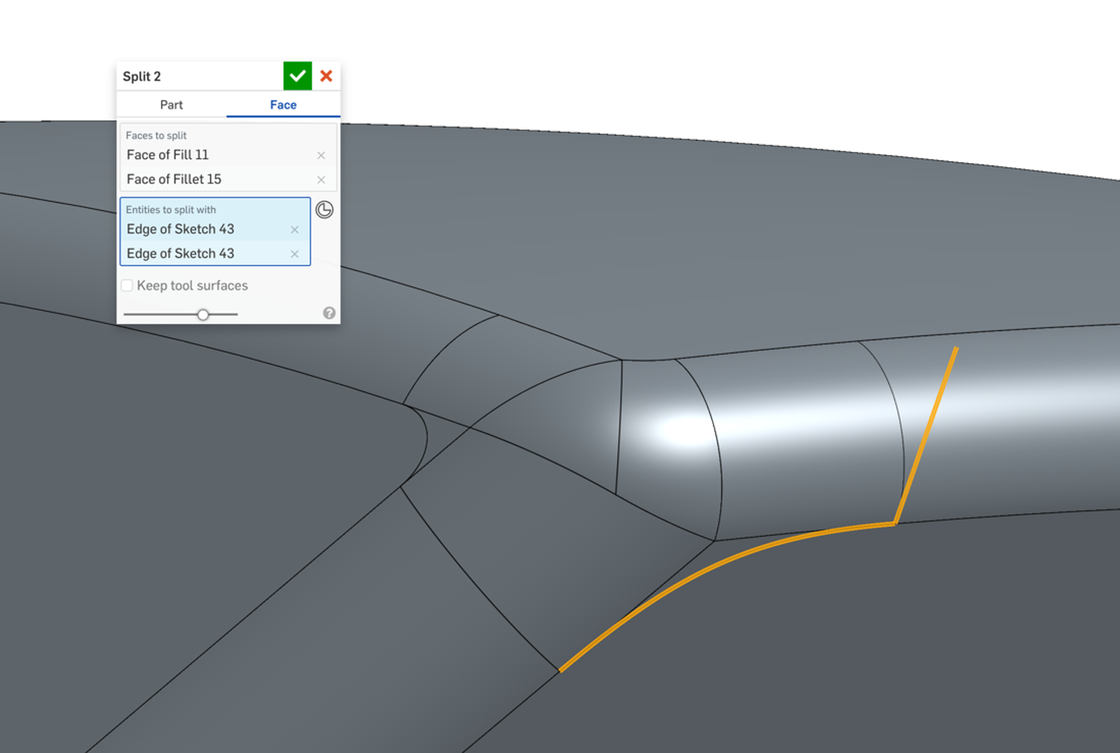 Entities to split with