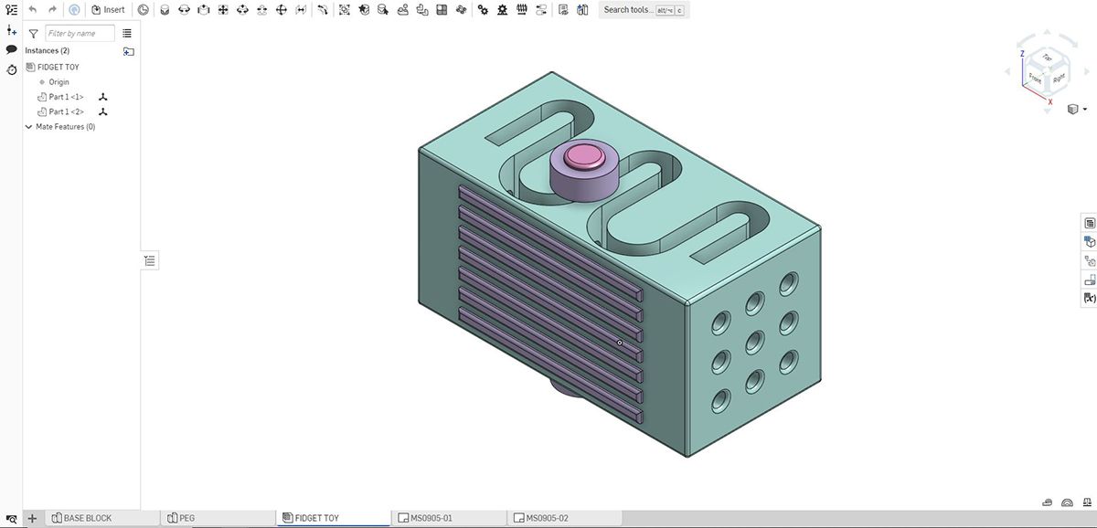a rectangular fidget spinner