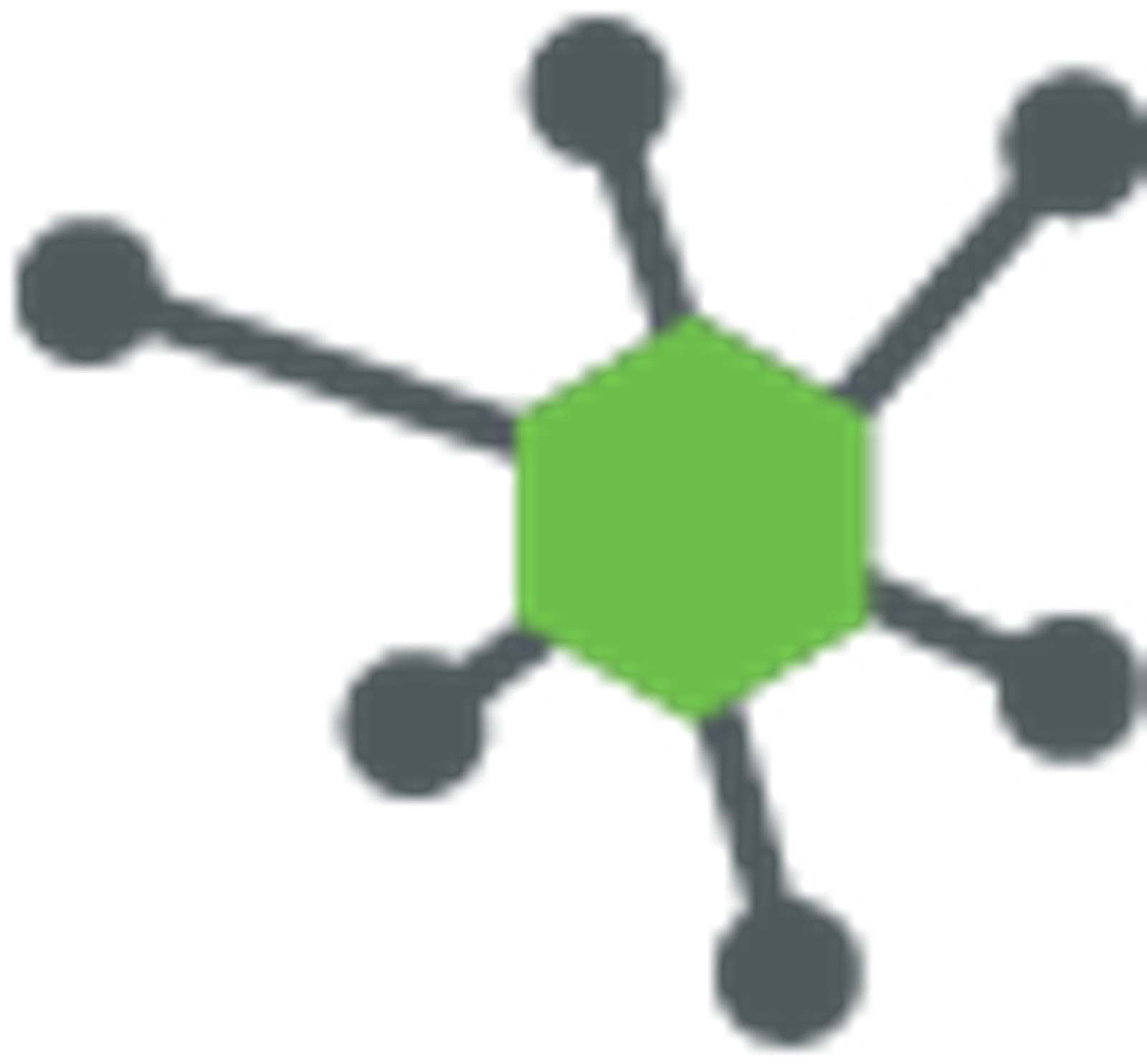a pixel art drawing of a green hexagon with black lines surrounding it .
