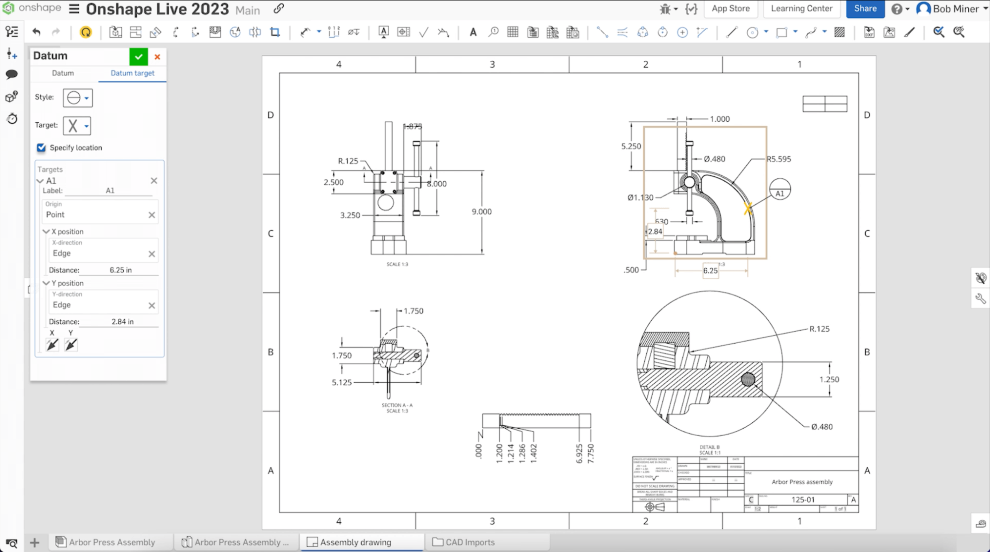 a drawing in onshape