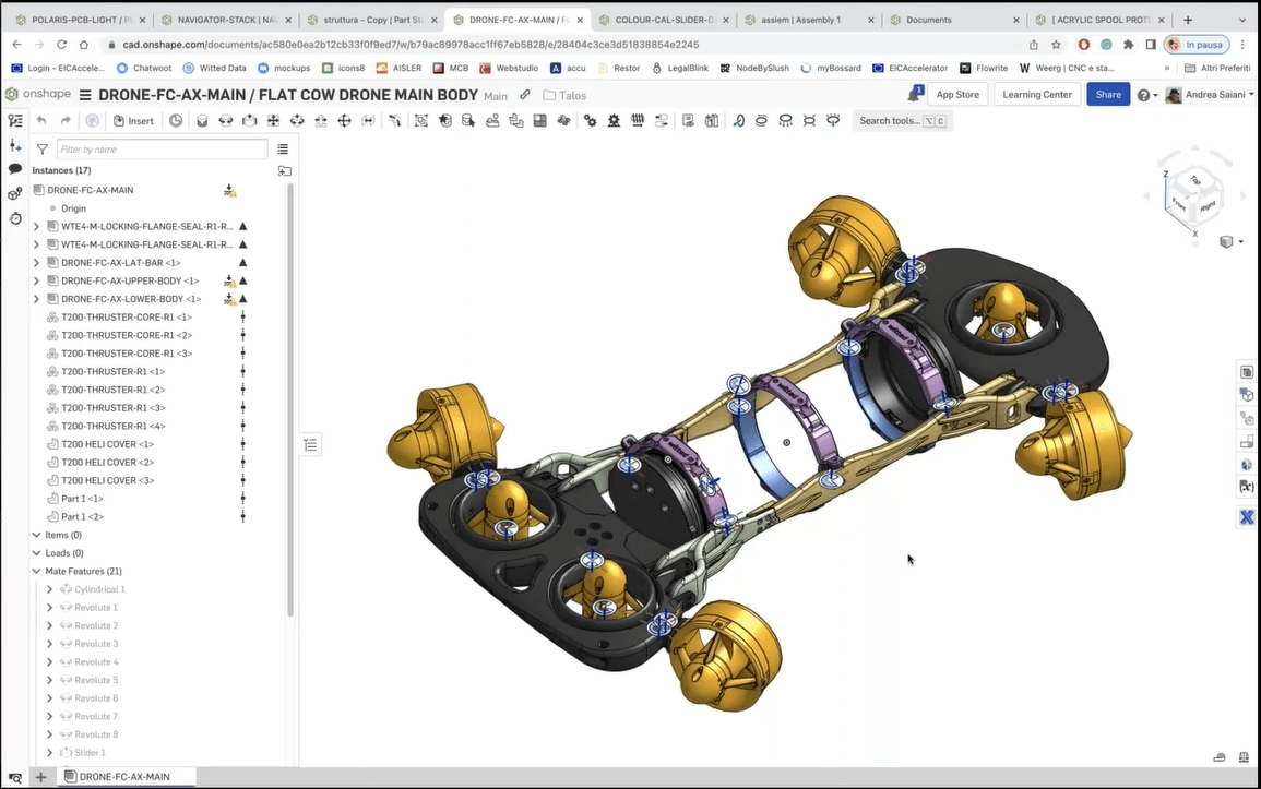 Witted's work in Onshape