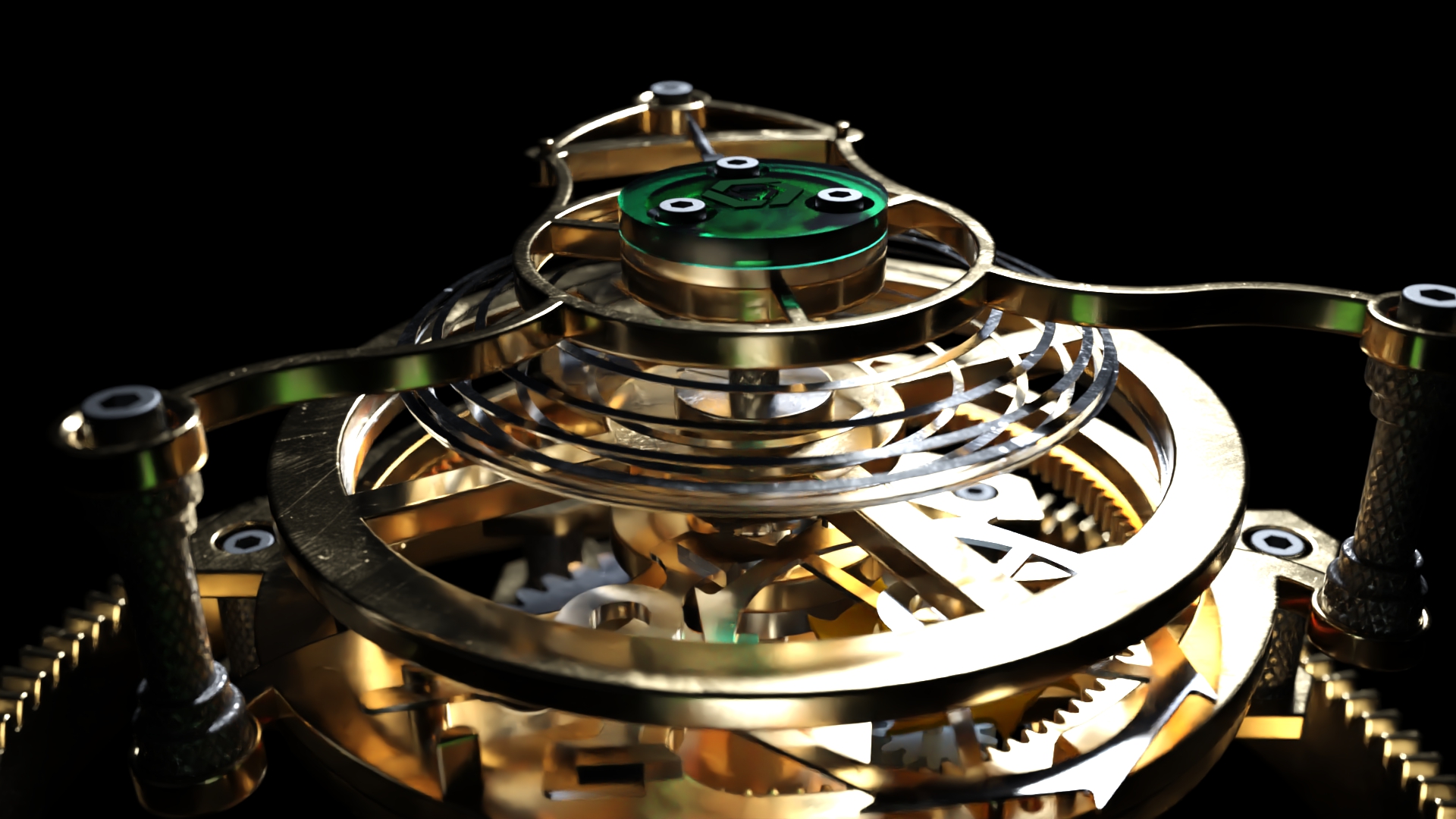 rendering of watch gears