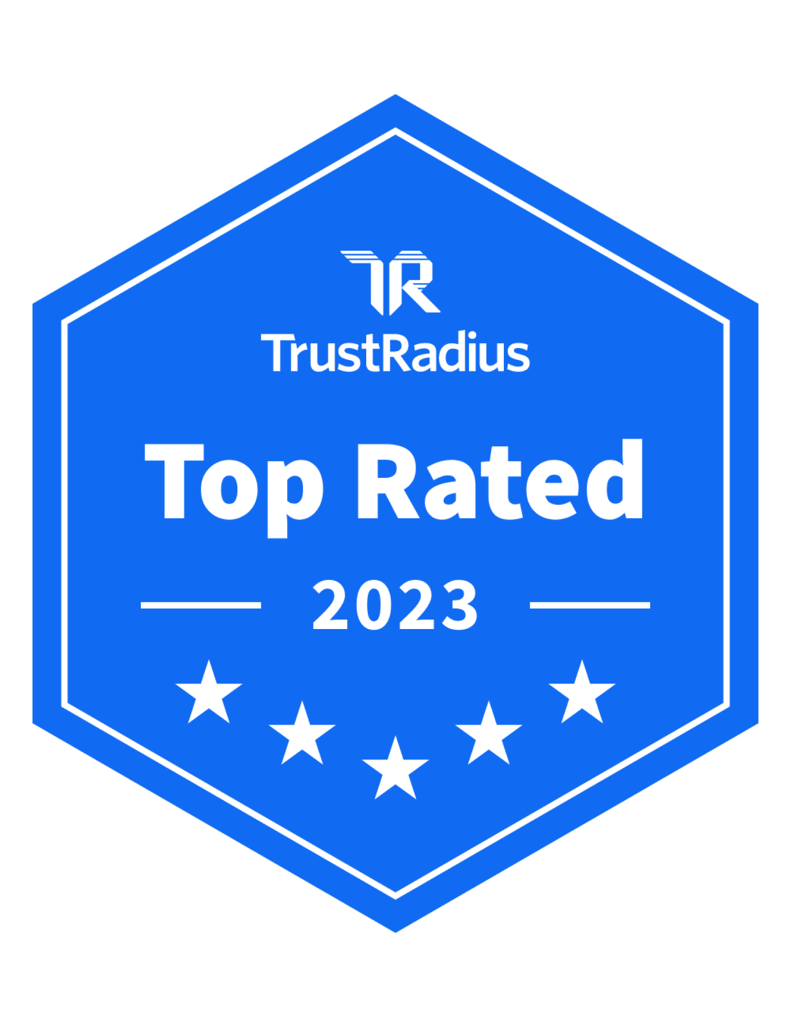 Trust Radius Top Rated 2023 Badge