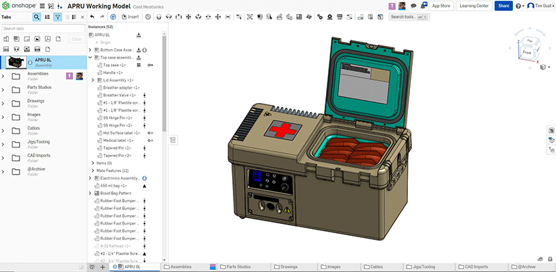 Delta Development CAD model in Onshape