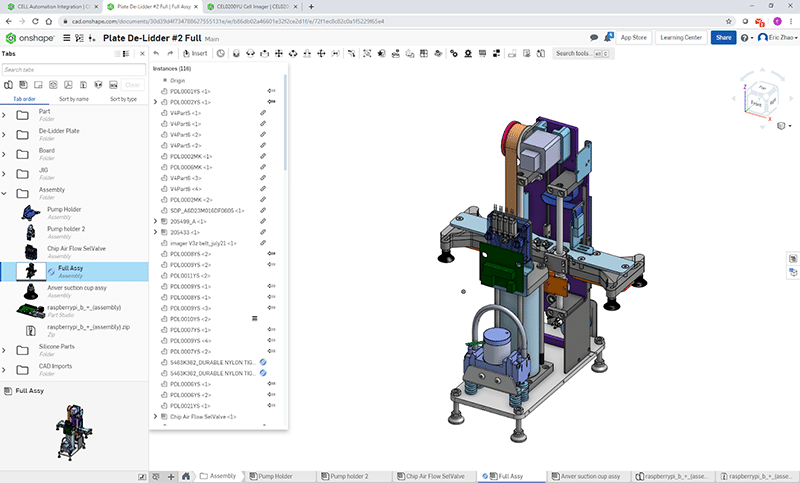 Formilatrix's Rock Imager CAD model in Onshape