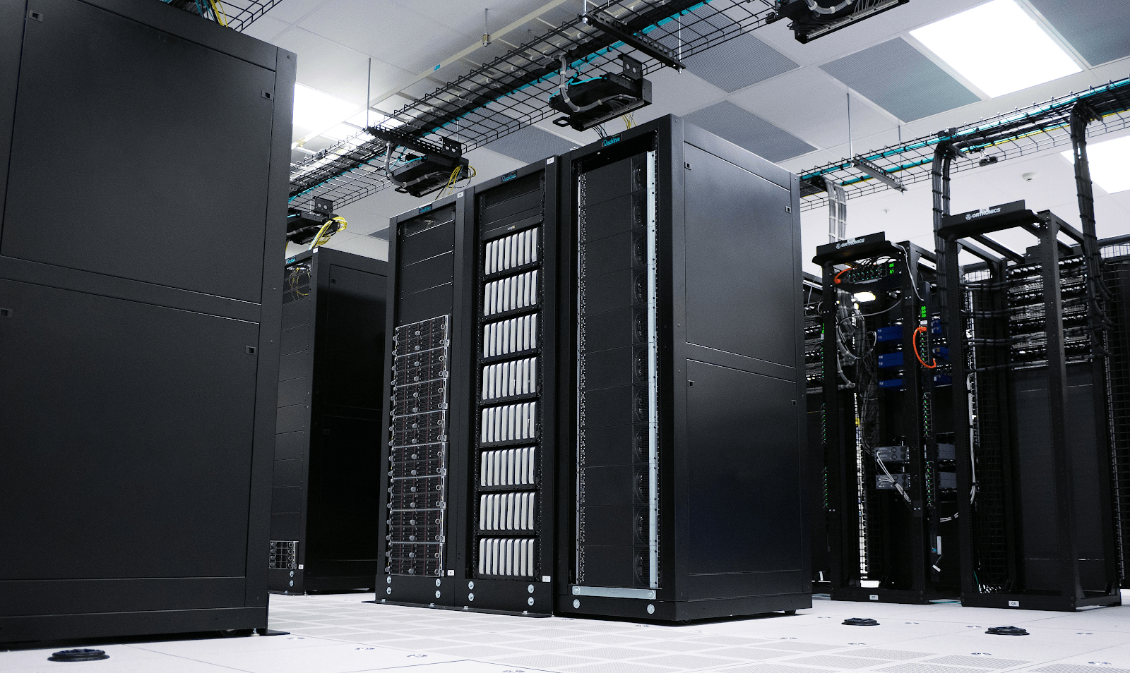 Picture of data servers needed to run file-based Product Data Management systems. Companies using PDM systems need to make a significant investment in IT infrastructure. 